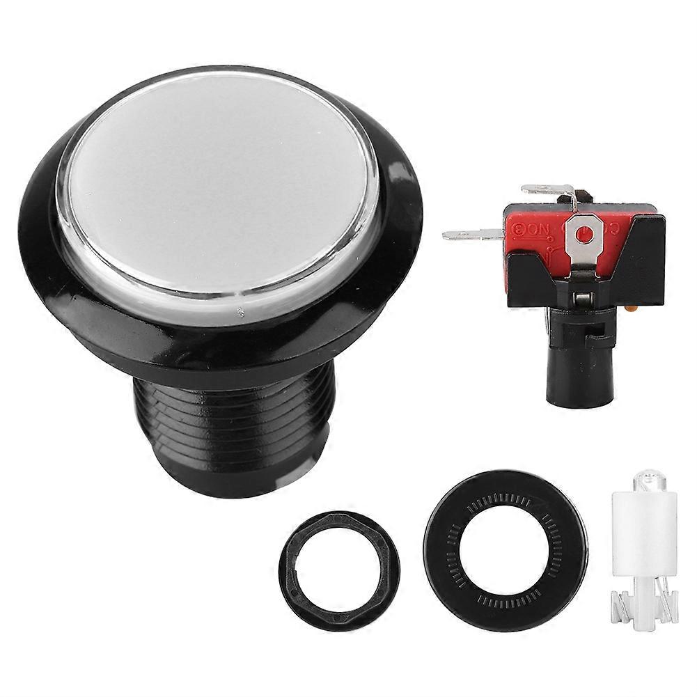 Round LED Lamp Illuminated Large Button To Arcade Machine Games DIY Part(white)