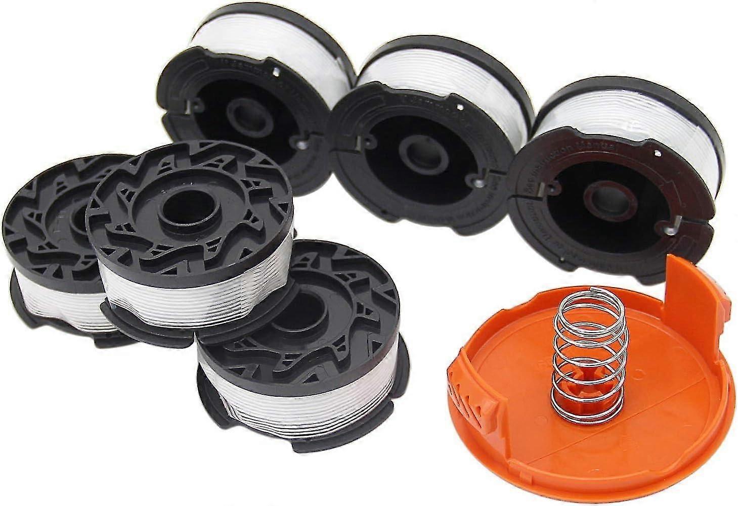 6 pcs of Spools of Line for Black and Decker Trimmer String Trimmers (9.1m length - 1.65mm nylon lin
