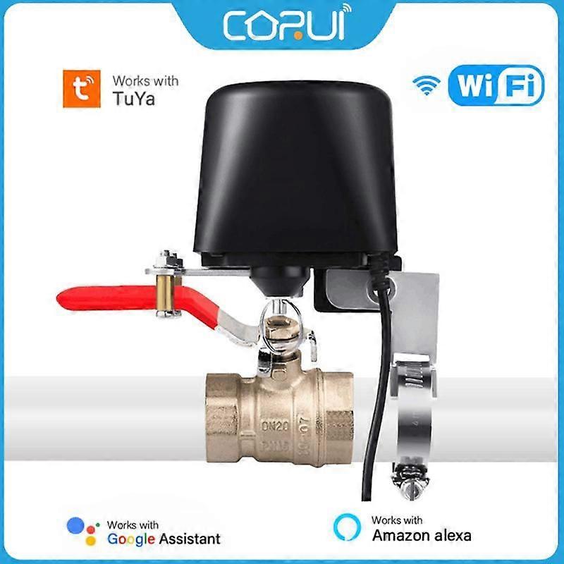 CORUI Tuya Smart Zigbee Water Valve Manipulator Water Valve With US Charge Adapter Air Valve Controller