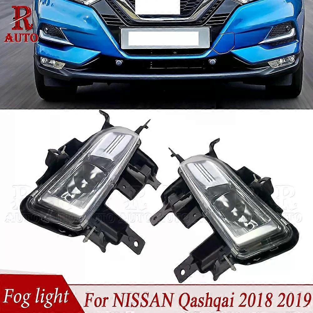 Car Front Bumper Fog Lamp Kit With Halogen Fog Light Assembly High Quality For NISSAN Qashqai 2018 2019 Car Lamp