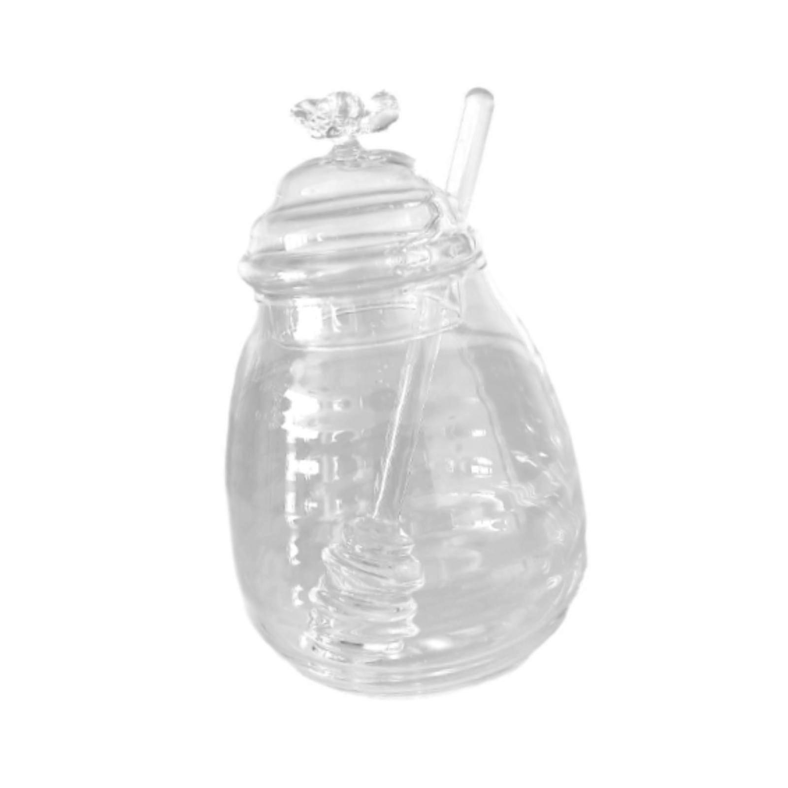 Honey Container Lightweight Storing Honey and Syrup Glass Honey Pot for Home 400ml