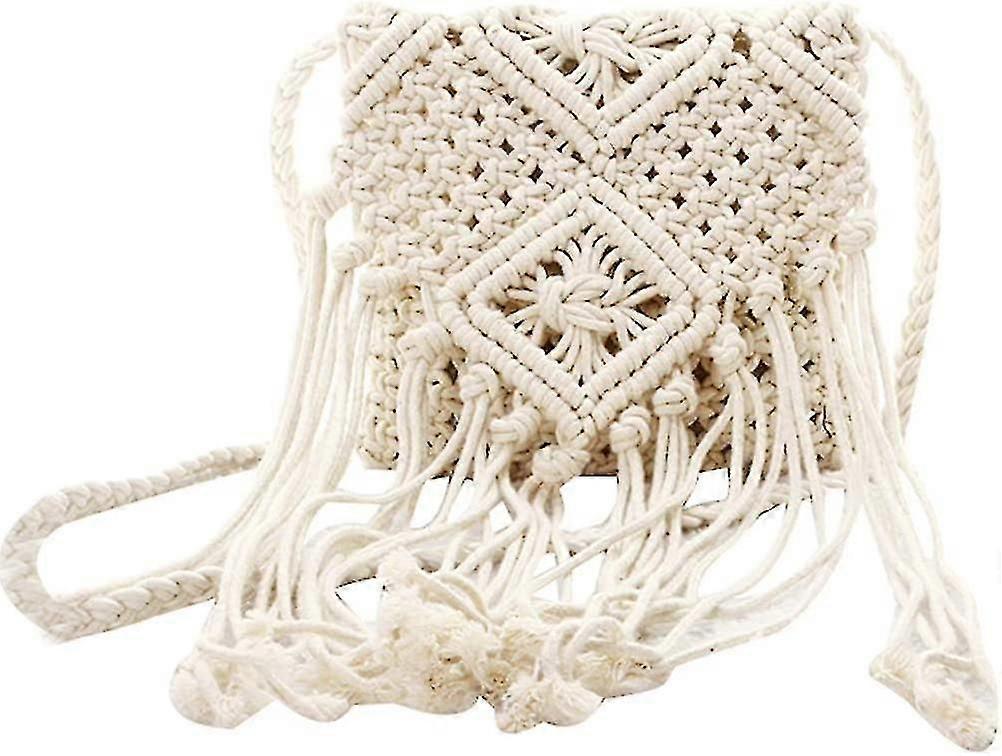 レディース タッセル ショルダーバッグ ビーチ クロシェ メッセンジャーバッグ