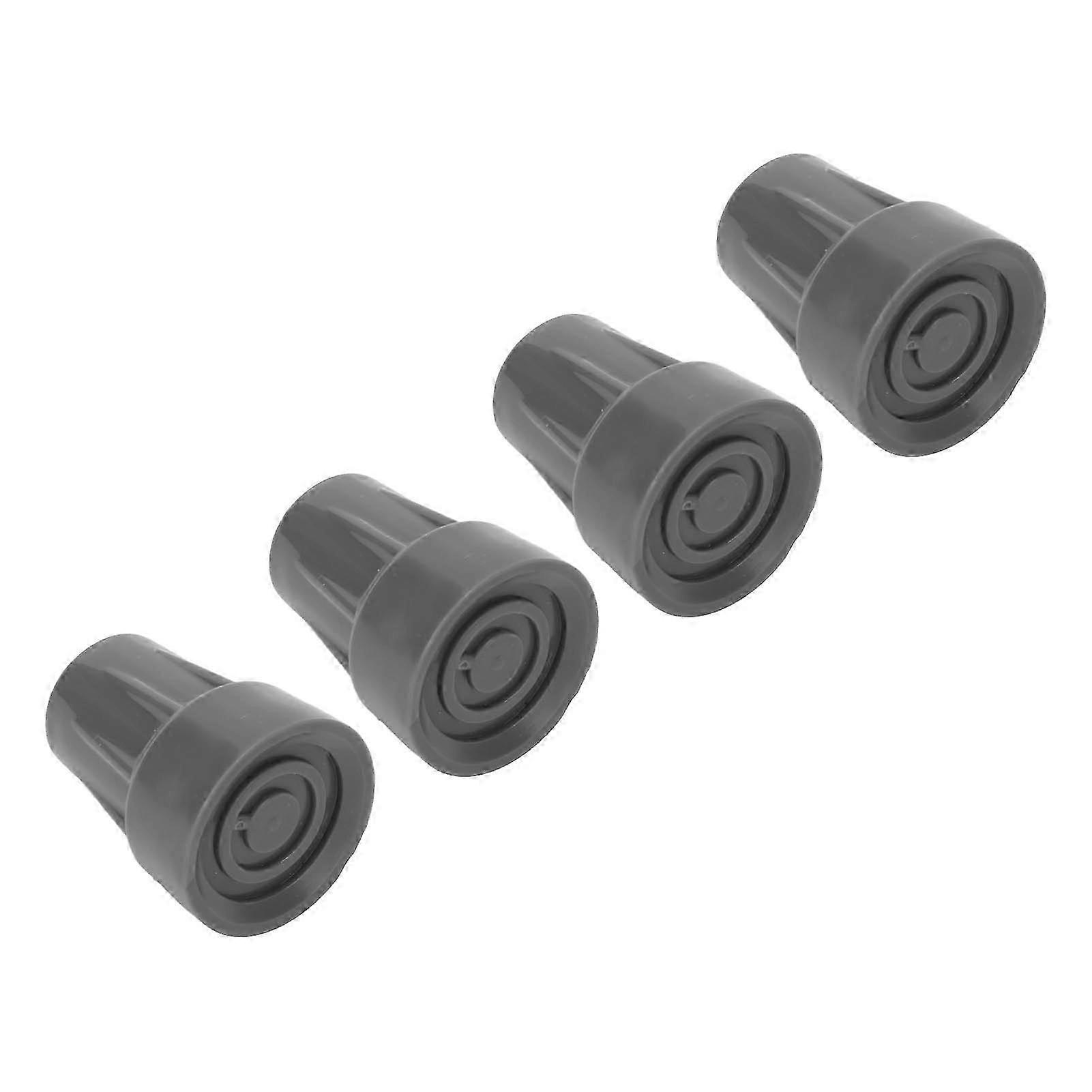 4pcs Rubber Cane Tip Set Professional Replacement Underarm Crutch Tip Accessory for Elderly 0.8 Inch