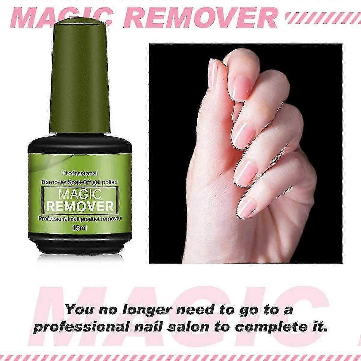 Gel Remover,professional Gel Remover For Nails, Safe And Removal Without Harm Semipermanent Remover  3 Pcs