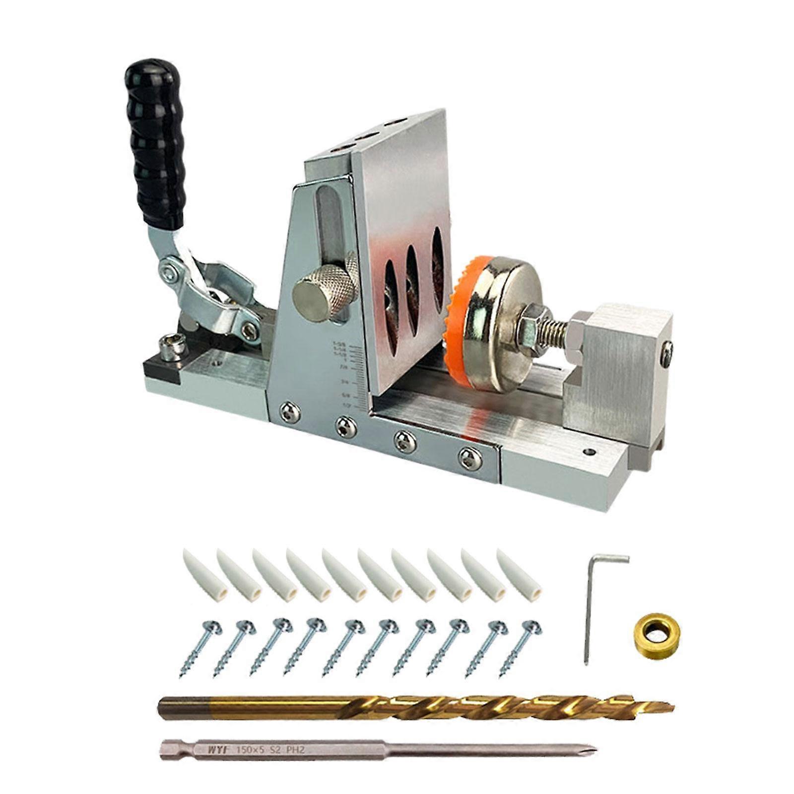 Pocket Hole Jig Kits Hole Drill Guide Jig Set for Men Constructing Cabinetry