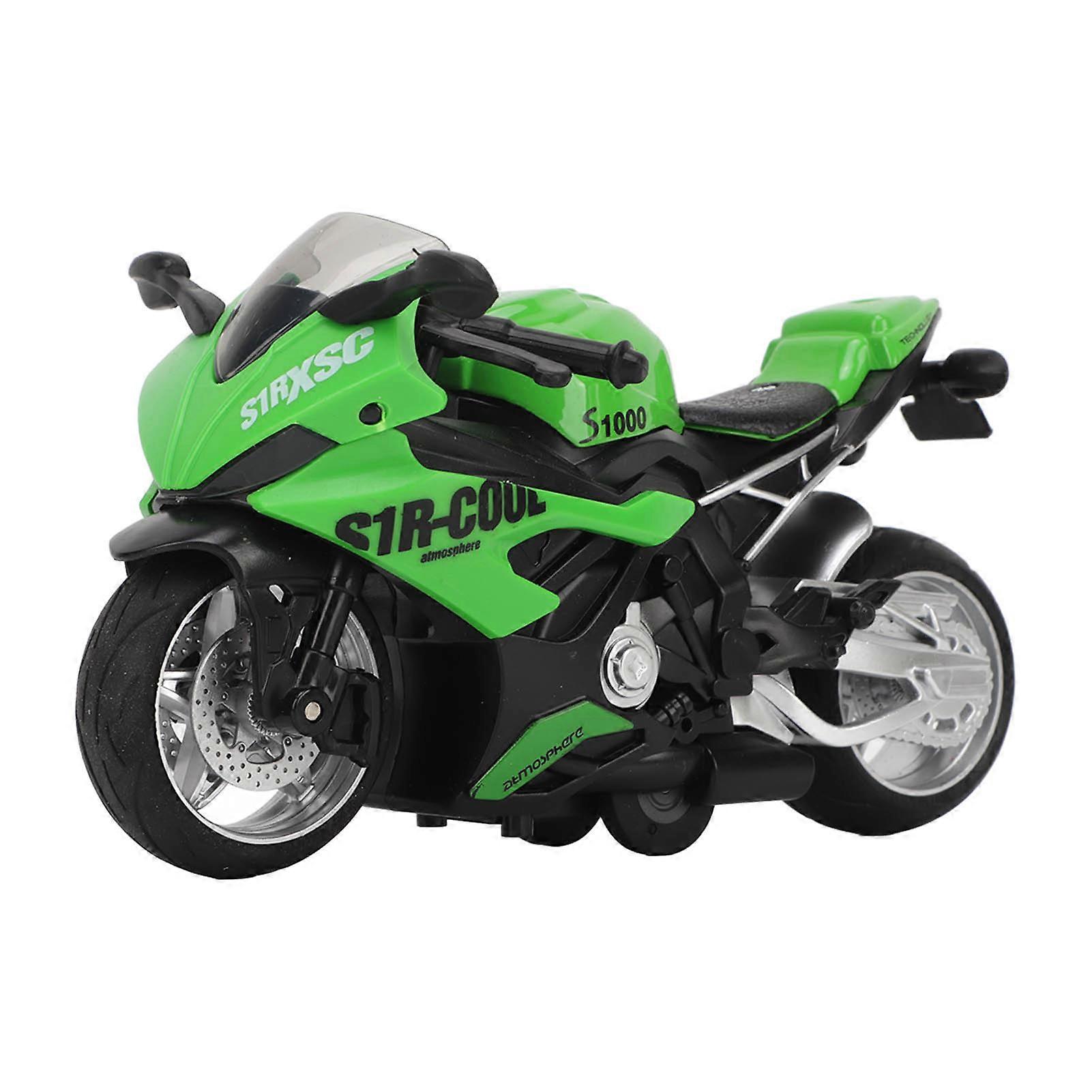 Kids Pull Back Motorcycle Toy Sound Light Effects High Simulation Alloy Motorcycle Model