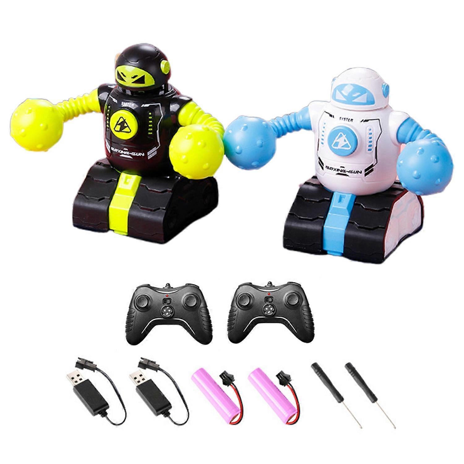 2Pcs Kids Remote Control Robot Toy 2 Players Boxing Battle Robot Ejecting Toy Toddlers Interactive