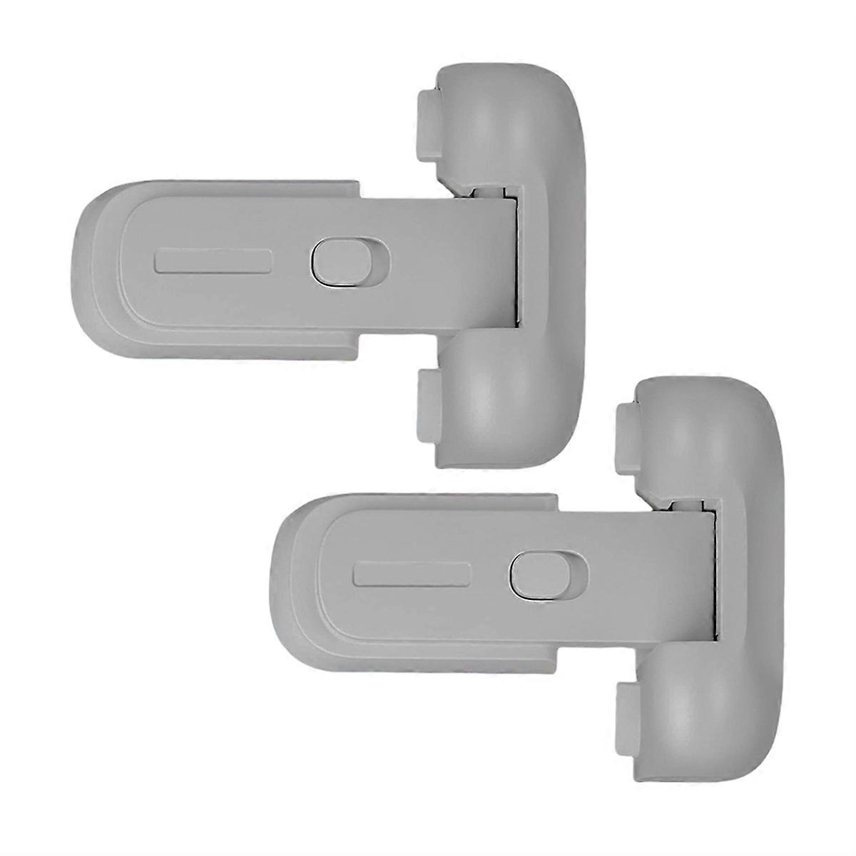 2Pcs Safe Fridge Lock, Child Proof Refrigerator Door Lock, Grey