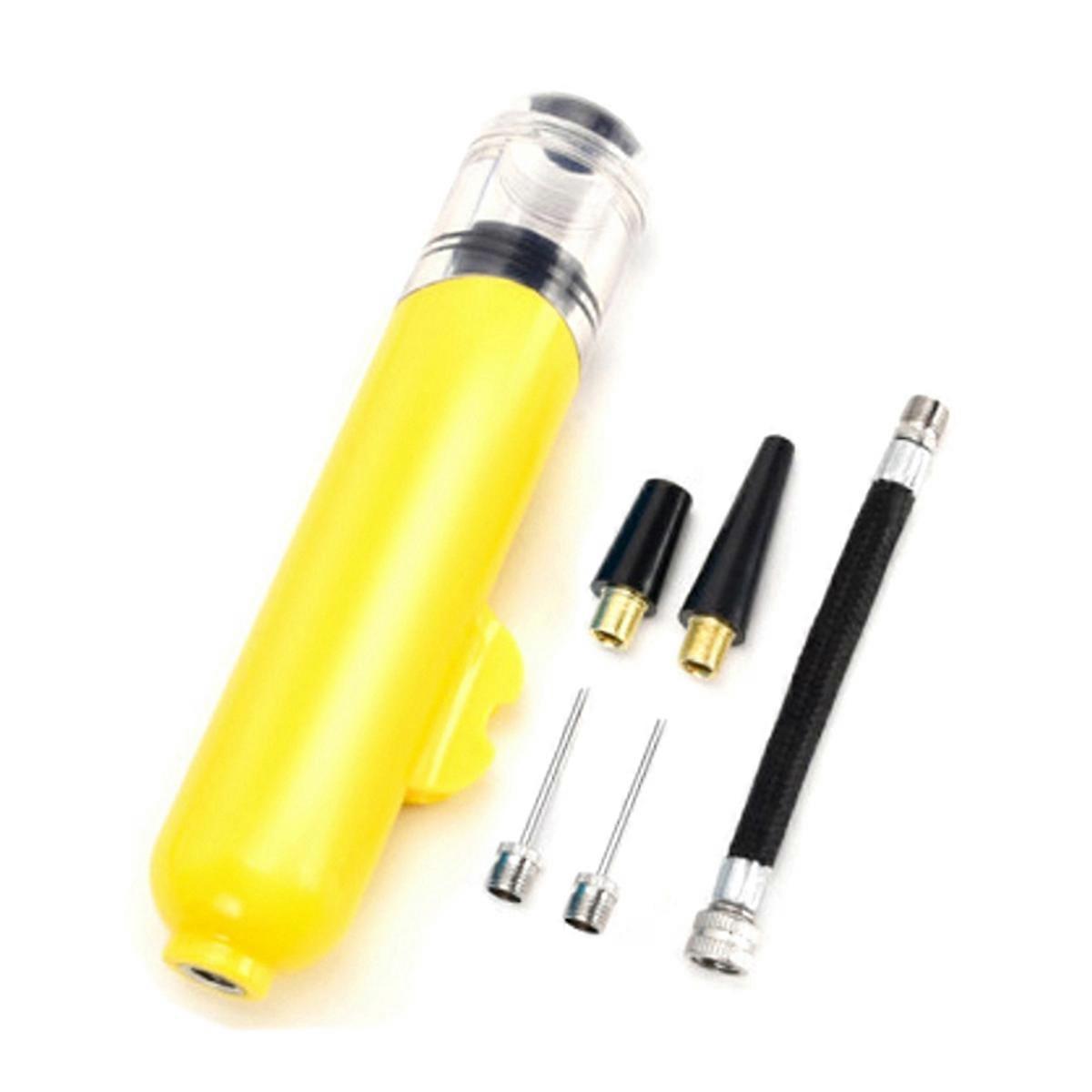 Two-Way Mini Ball Pump Football Basketball Volleyball Toy Yellow