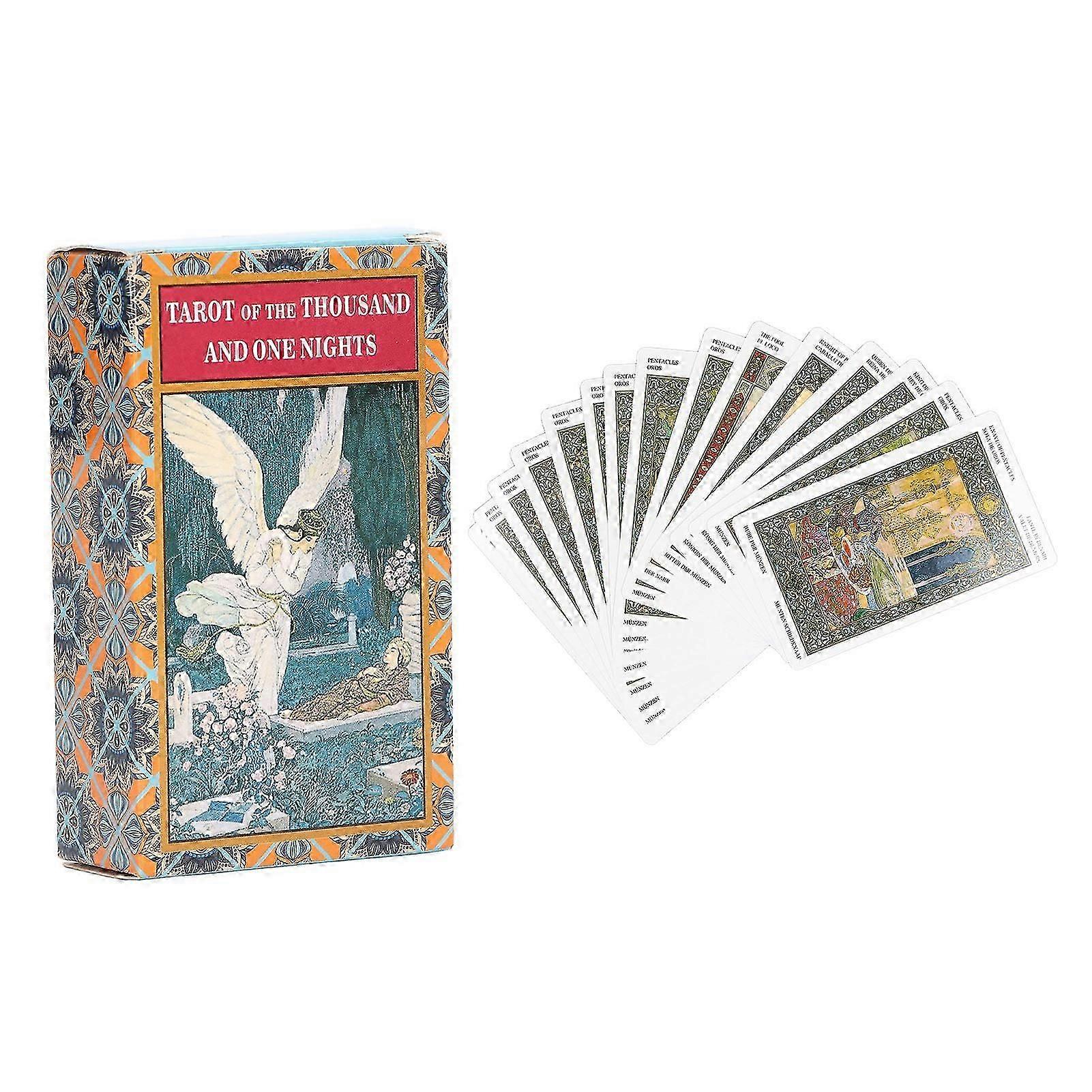 Tarot Cards of THOUSAND AND ONE NIGHTS Coated Paper Divination Deck Future Telling Game for Adults