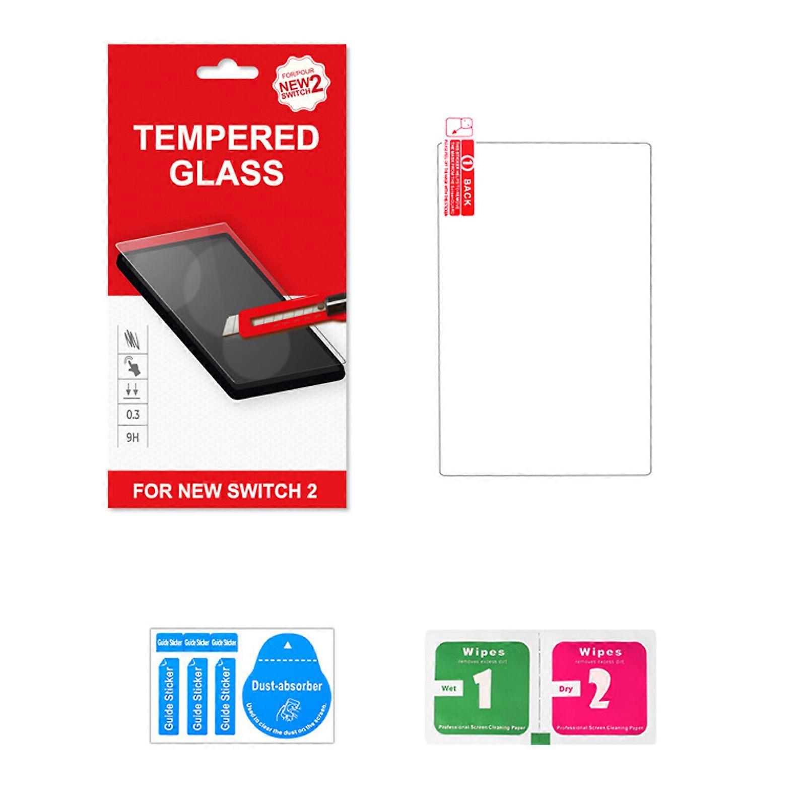 Tempered Glass Screen Protector Not  Scratch with Easy Installation Bubble Frees Game Protector for Gaming  Switch2