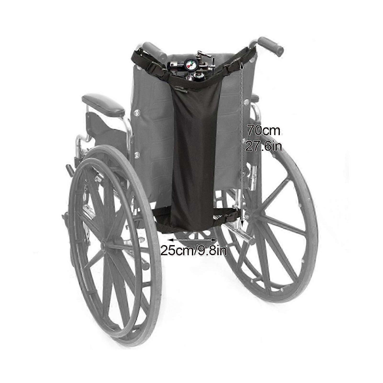 Sac de bouteille d’oxygène avec boucles pour une utilisation universelle en fauteuil roulant