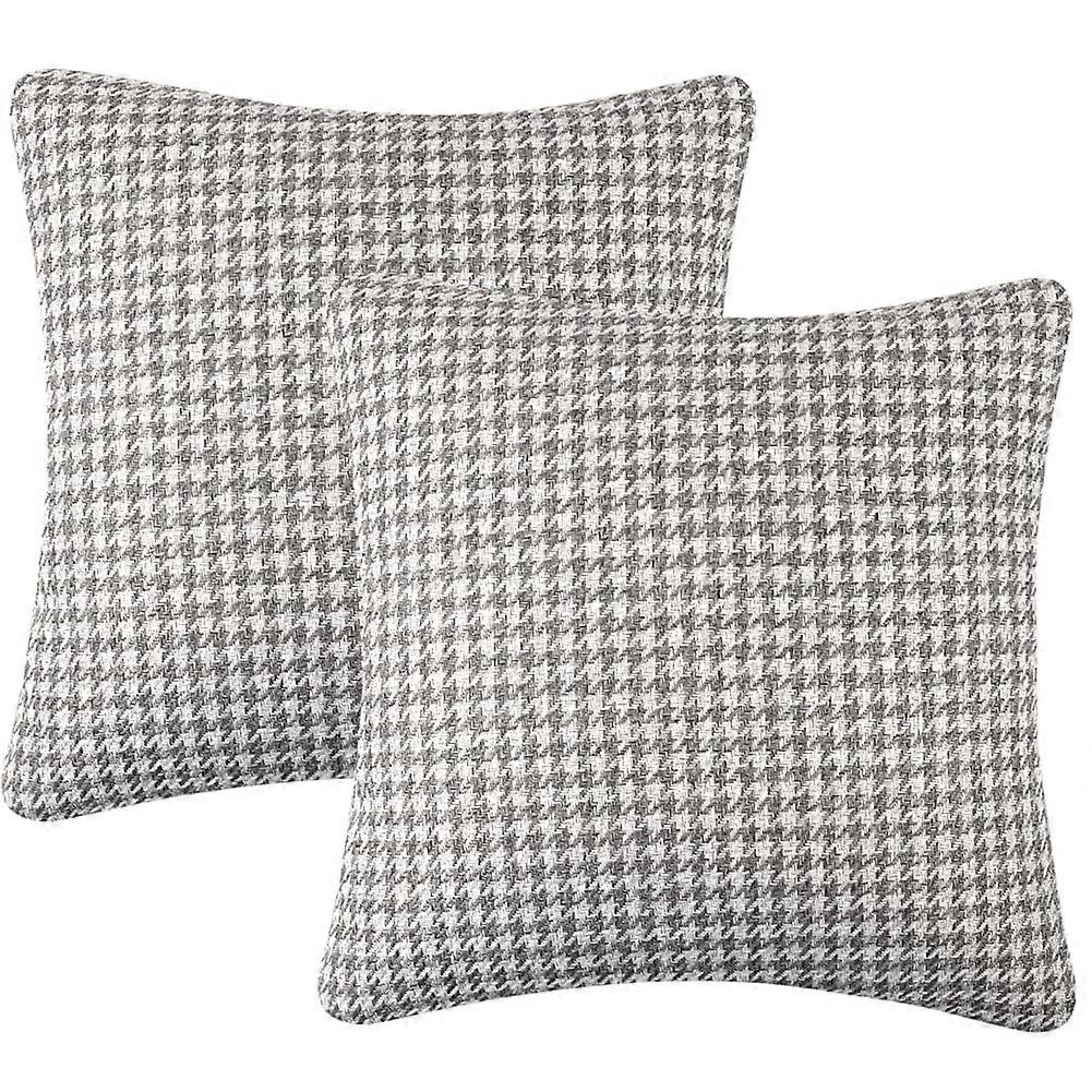 Geometric Throw Pillow Covers Set of 2, 18 X 18 Inches, for Couch Sofa Bed, Geometric Pattern