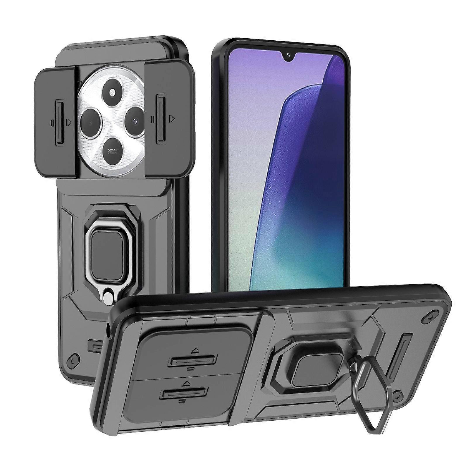 Sliding Camshield TPU + PC Shockproof Phone Case with Holder