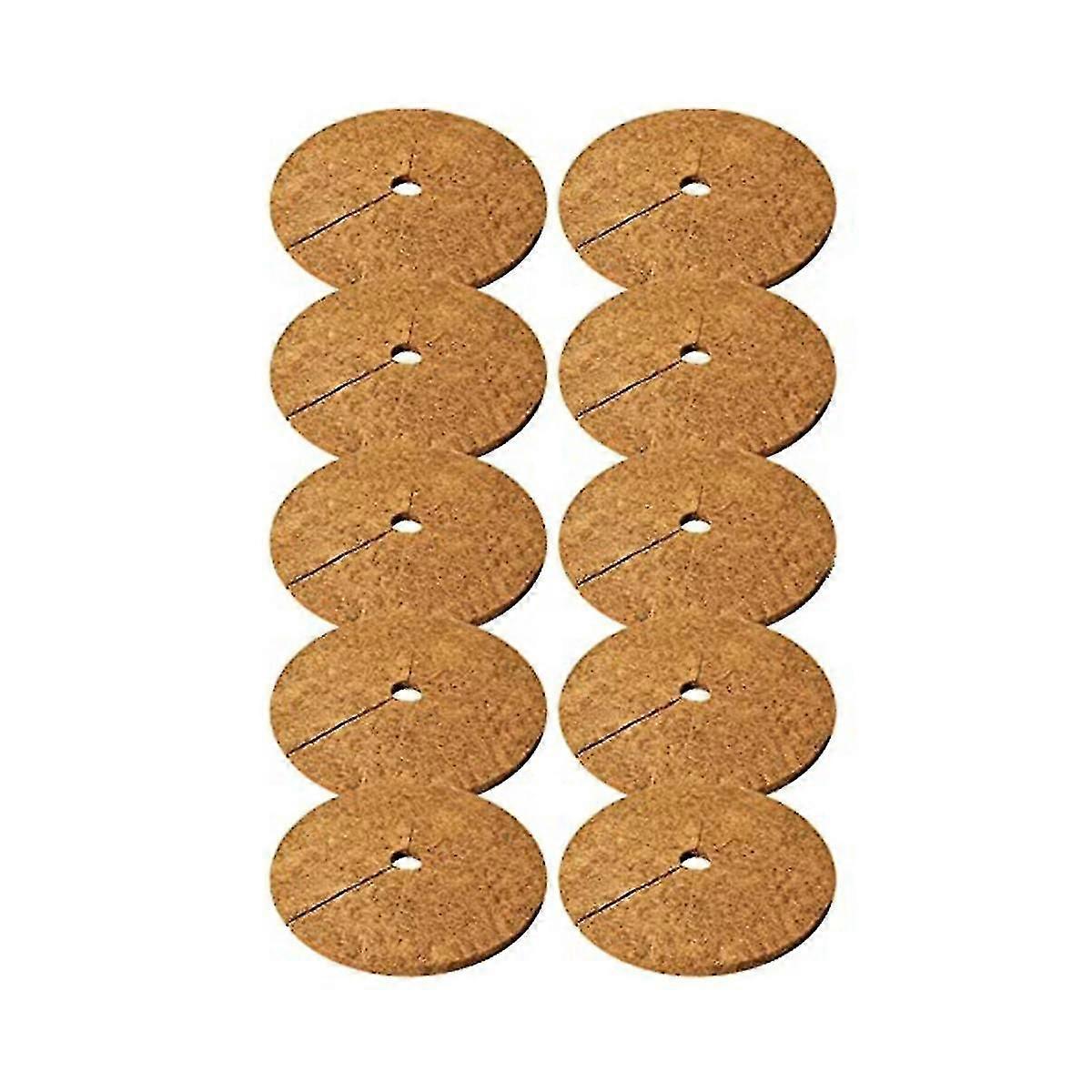 Coconut Fibers Tree Mulch Ring Protector Mat, 11.8 Inch Natural Coir Tree Protection Mats, Tree Dis