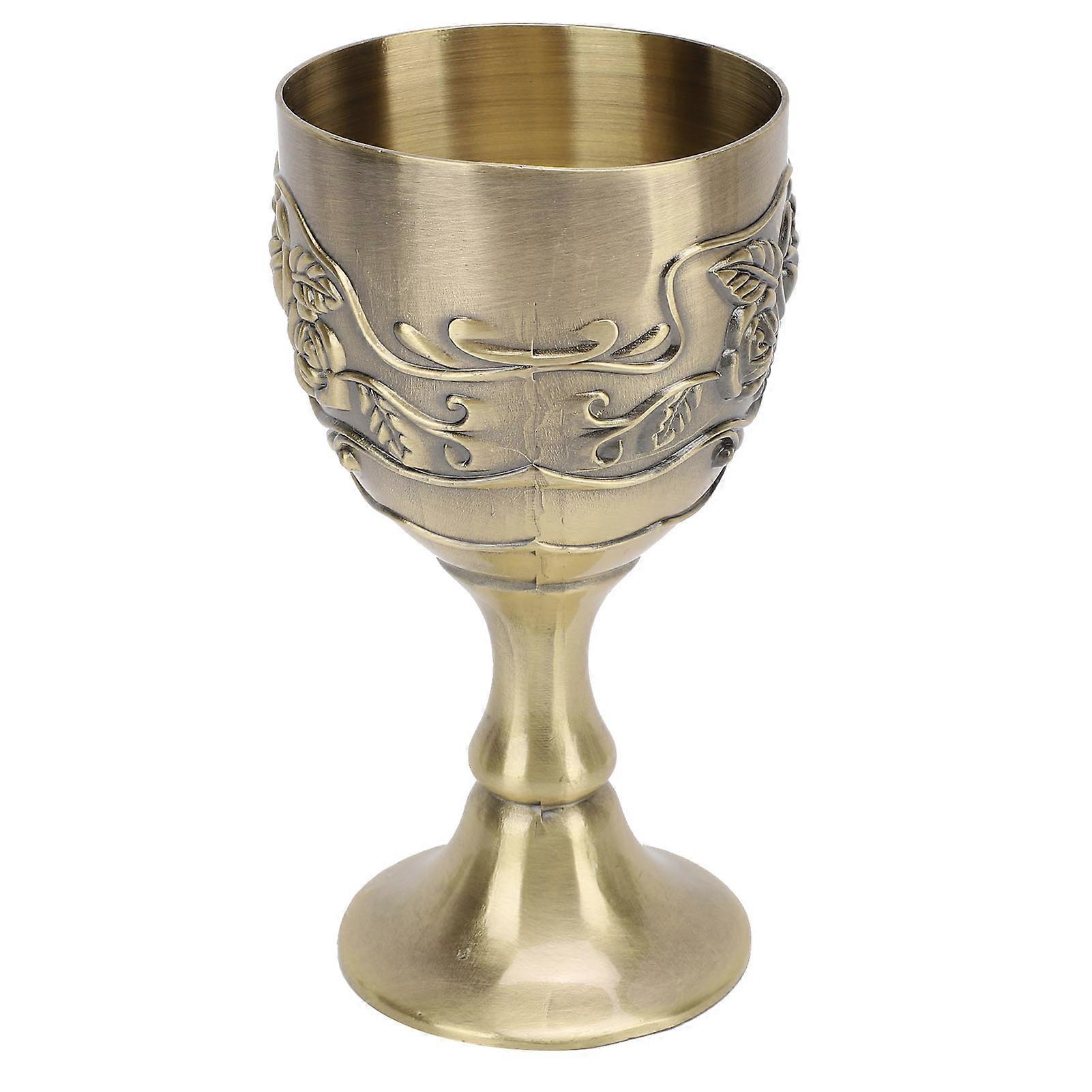 Vintage Copper Embossed Wine Goblet 100ml 6x11.4cm Portable