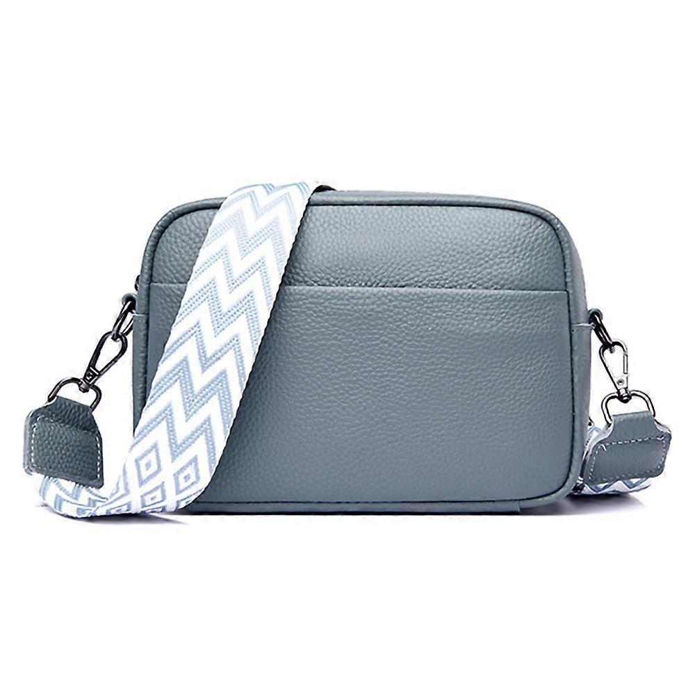 Shoulder bag women's small handbag multiple pockets crossbody bag gray with 3 interchangeable shoulder straps