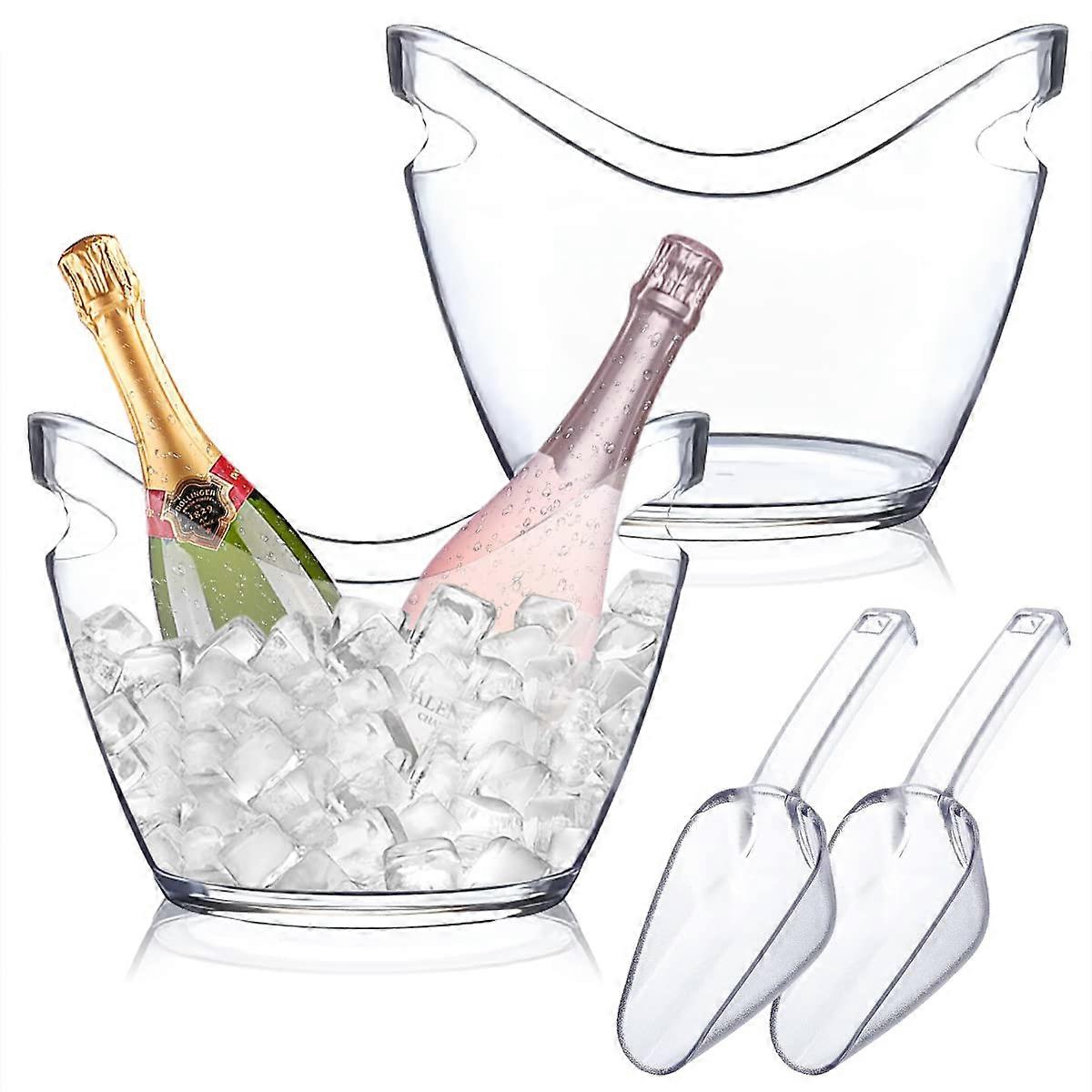 Ice bucket 2 pieces of 4 liters of beverage cubs for champagne wine buckets for parties