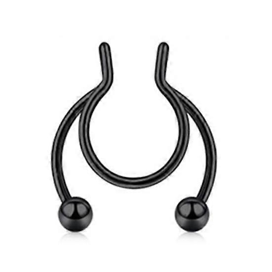 Unisex rustfritt stål piercing nese klips ring stud smykker tilbehør