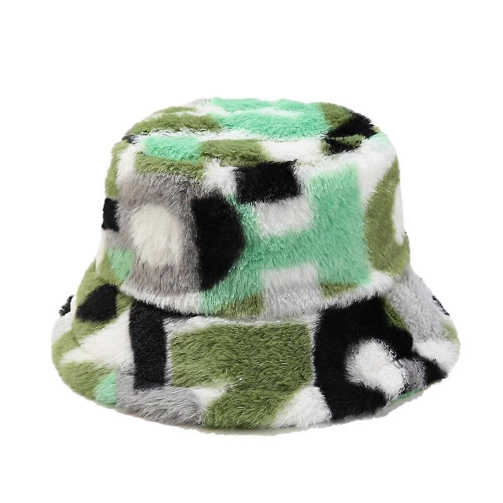 Unisex Colorful Winter Bucket Hat Digital Printed Aquarius Pattern One Size 07 Fisherman Cap