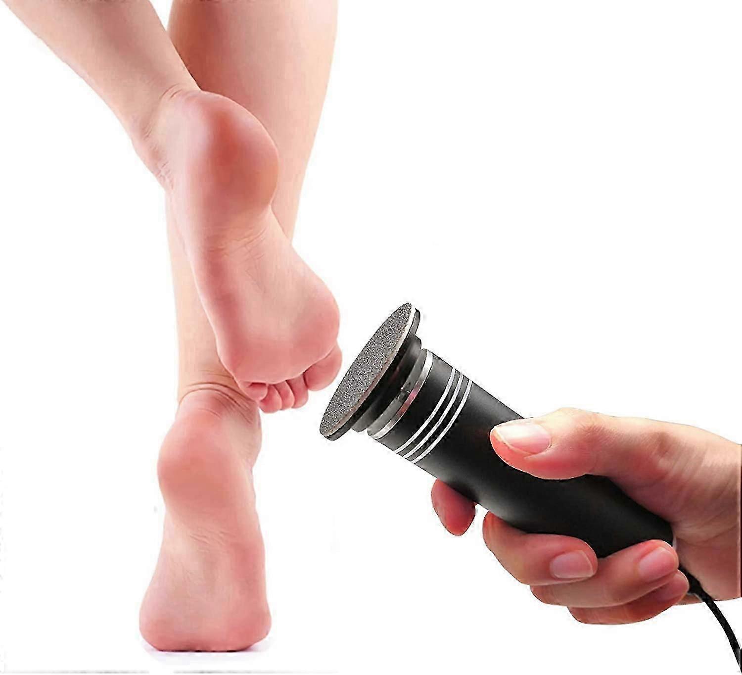 Upgraded Electric Callus Remover Foot Rasp, Multi-Speed Adjustable,with Replaceable Pads (Black)