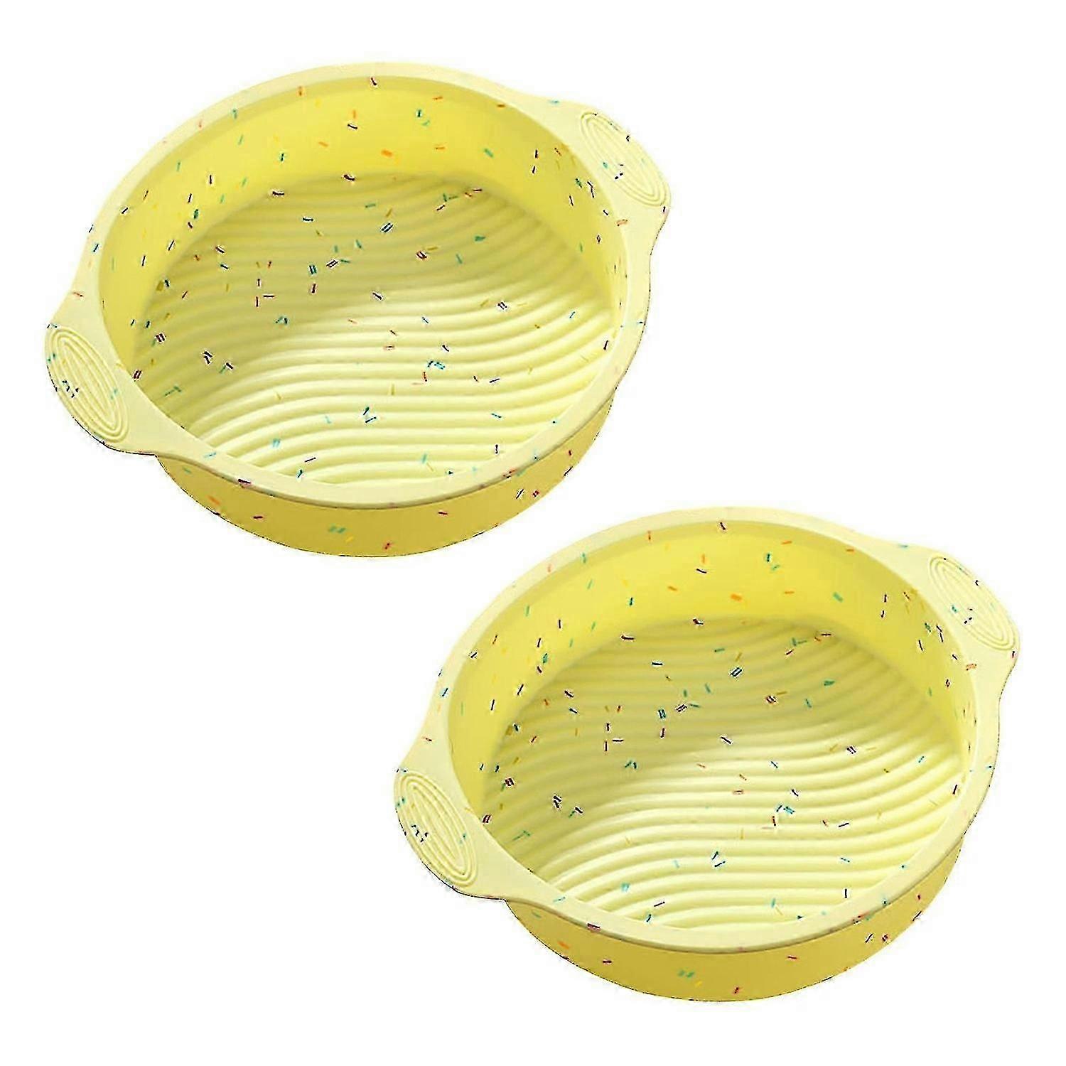 Round Silicone Cake Mold Baking Mold Mold Baking Silicone Baking Mold Yellow