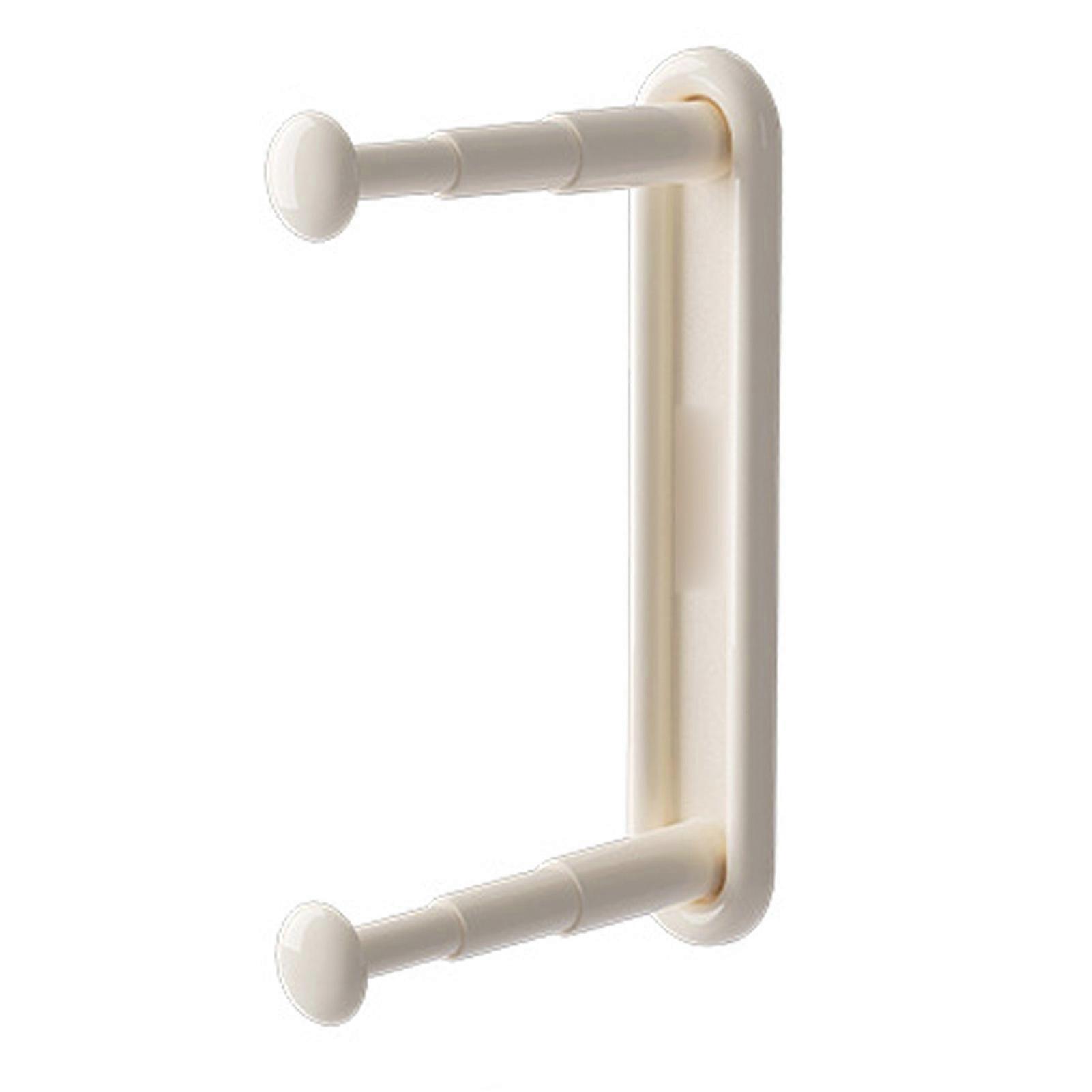 Wall Mounted Storage Rack Stretchable Double Layer Clothes Hanger Holder Organizer for Balcony Laundry