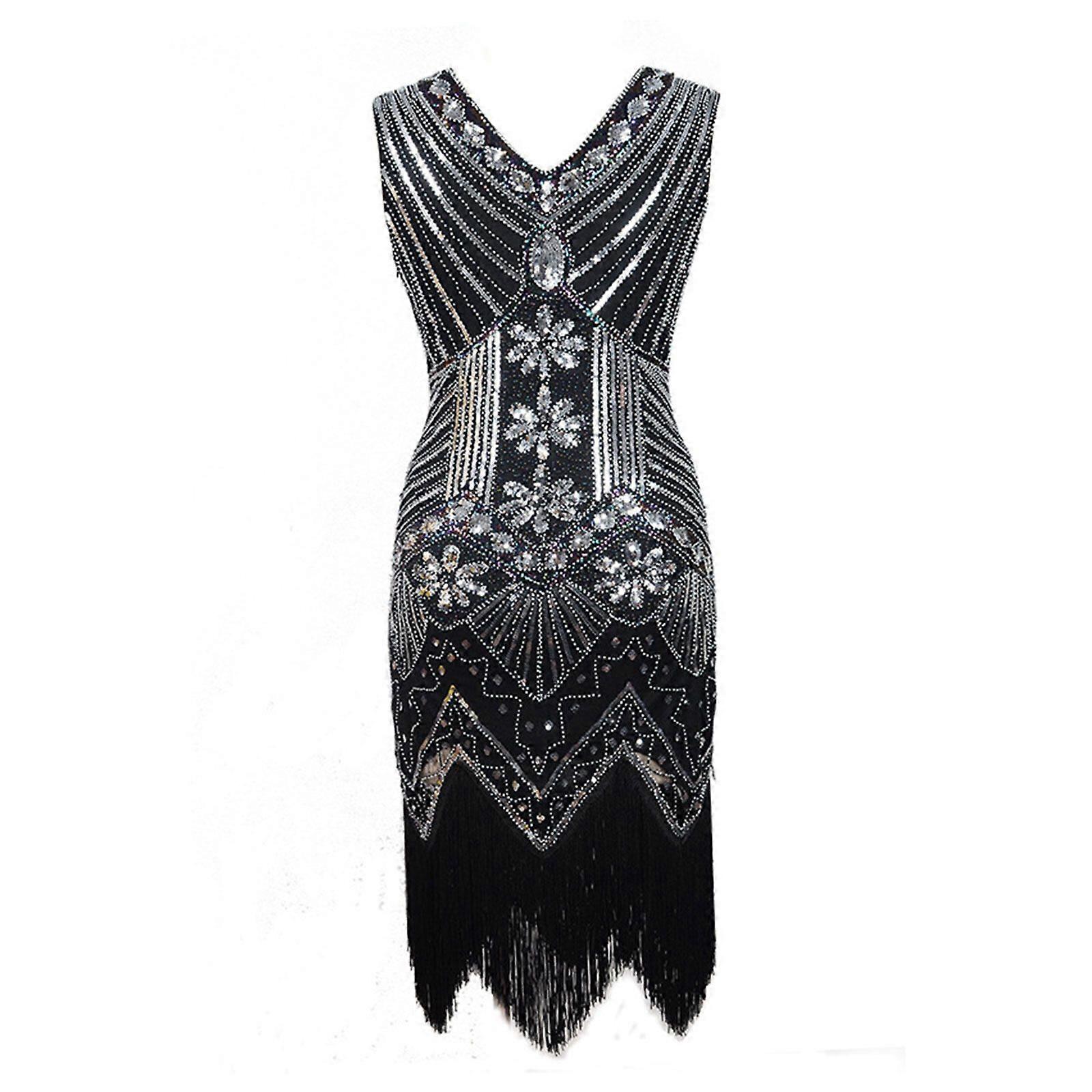 Hot Sale Flapper 1920er Γυναικείο ρετρό φόρεμα στυλ Πούλιες, κοστούμι κοκτέιλ κόμμα S-XXL