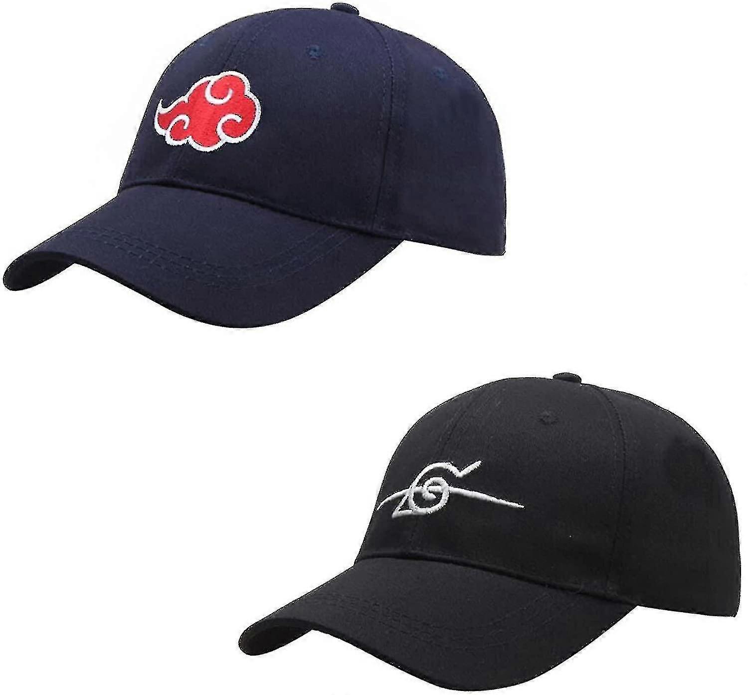 Set Of 2 Caps, Black One Size