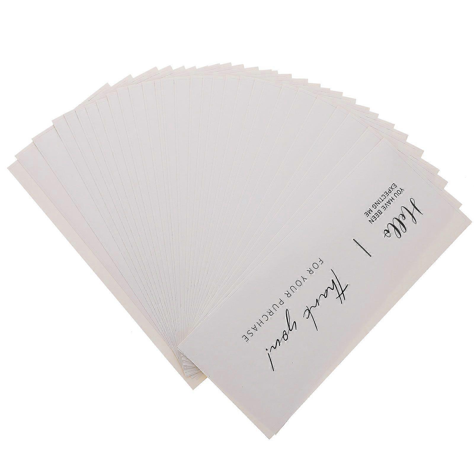 50pcs Adhesive Sealing Stickers Gift Box Stickers Rectangular Stickers