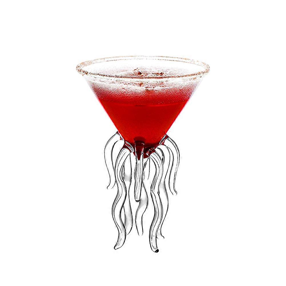 Glass Stemware Creative Quirky Goblet Octopus Glass Party Drinkware Transparent Juice Glass Cup for Party Bar Nightclub 