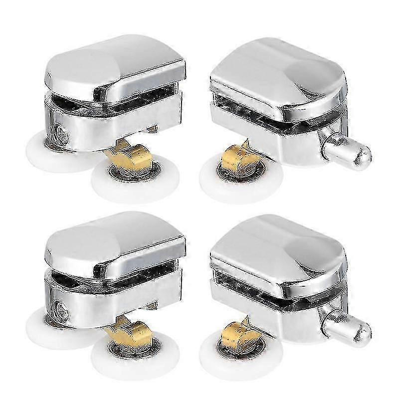 4X3cm Silver Shower Arms & Connectors 1 Set Durable Sliding Shower Doors Rollers Premium Bathroom Re