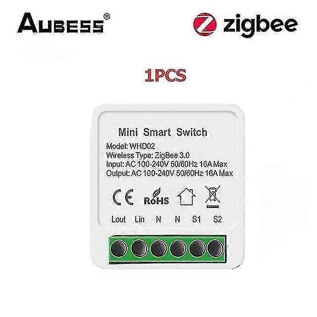 16a Smart Zigbee Switch 2-way Control Switch Mini Smart Breaker Tuya Smart Life Control