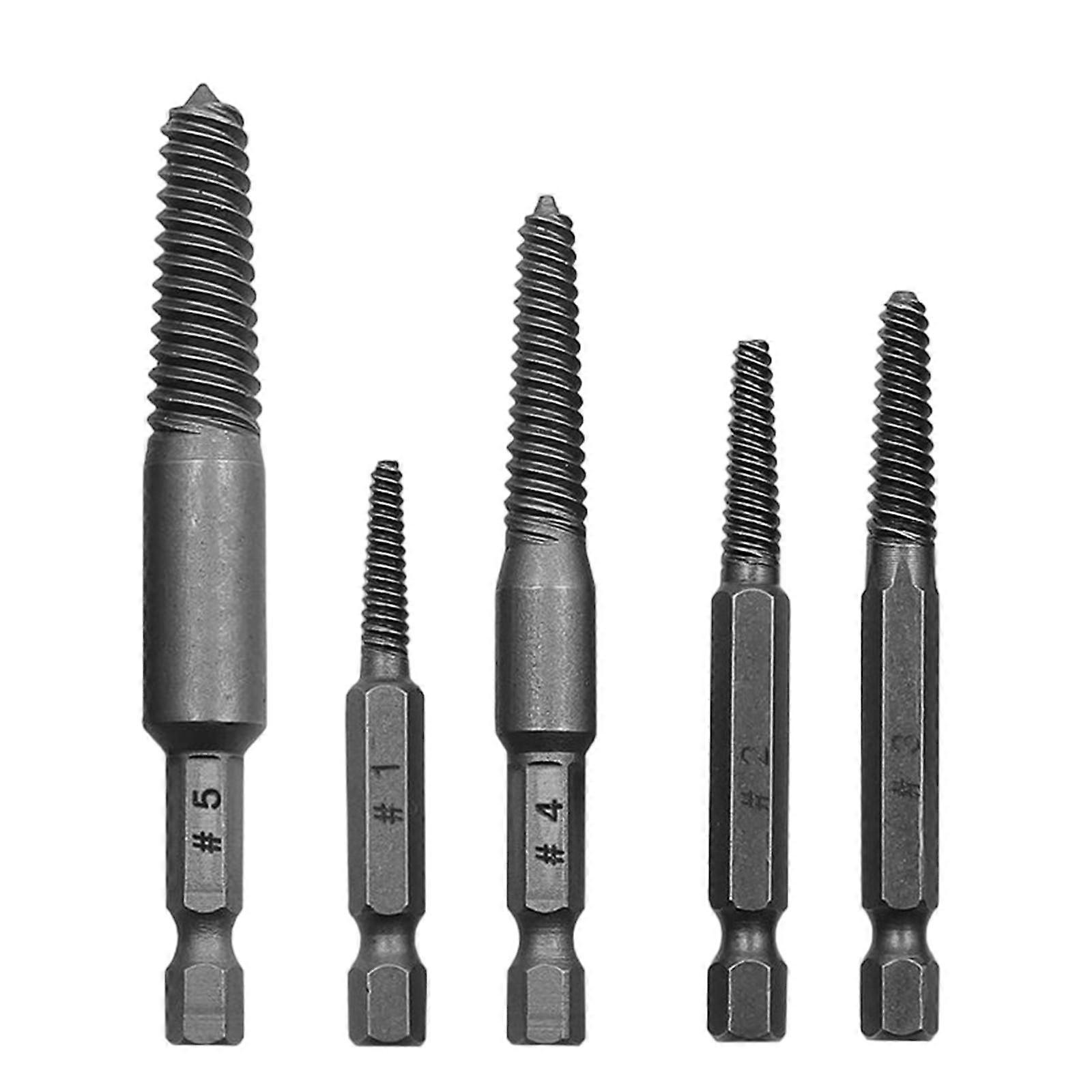 5x Screw Extractor Practical Picker Tool Damaged Screw Extractor Kit for Broken