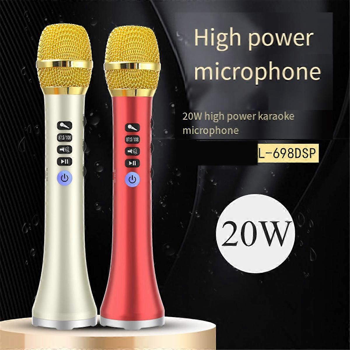 L-698DSP 20W Bluetooth Microphone with Wireless Speaker Gold