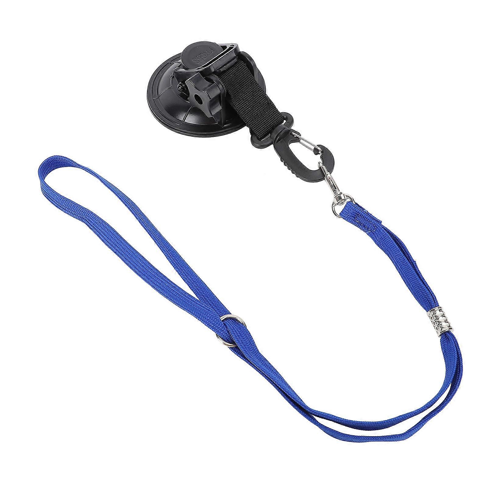 Blue Dog Bathing Tether with Suction Cup Adjustable Safety Rope