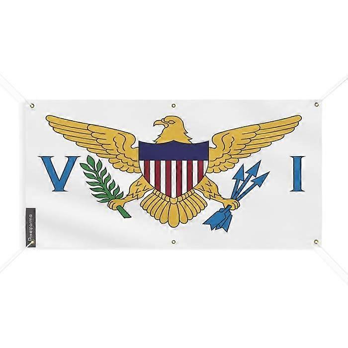 Banner - U.S. Virgin Islands - 40x80cm - Polyester - 6 Eyelets - Rectangular