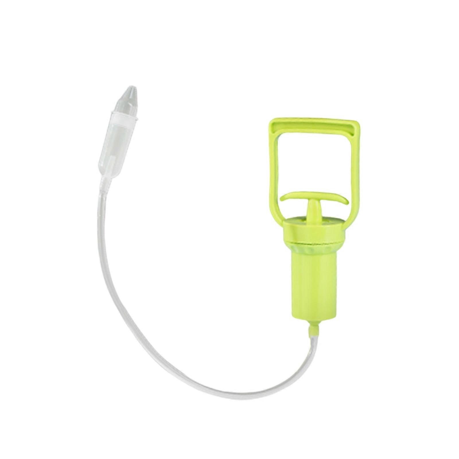 Infant Nose Suction Tool Portable Nasal Aspirator with Gentle Round Tip Convenient Operate for Congestion Relief Green
