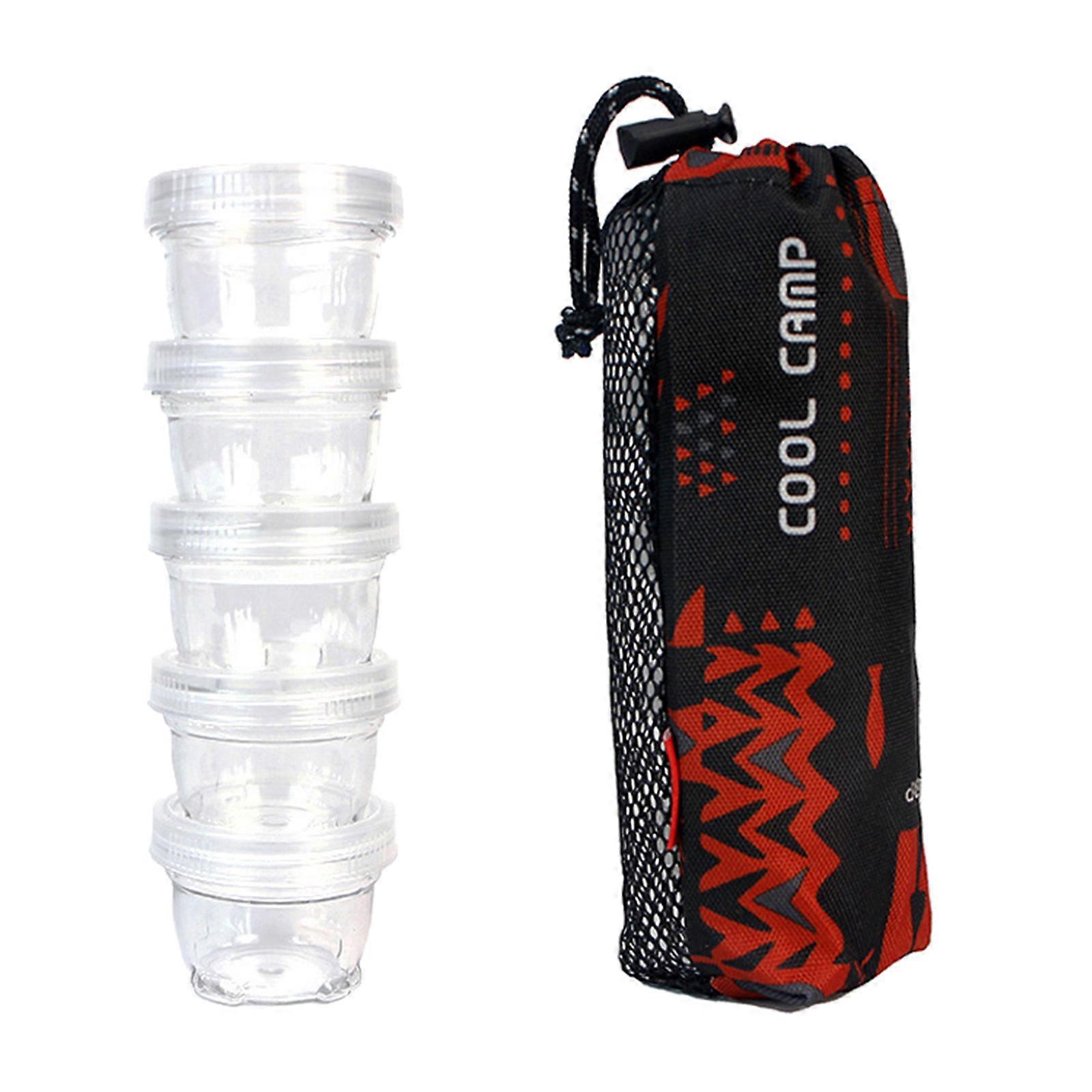 5 Pcs Small Airtight Spice Jar Damp Proof Spice Dispenser Transparent Seasoning Box with Storage Bag Spice Organizer