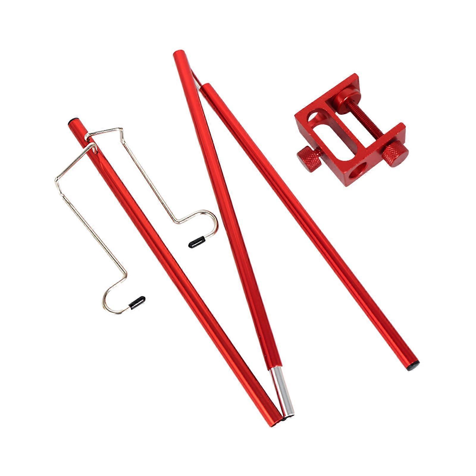 Lamp Post Pole with Stake Double Hook Simple Installation Camping Lantern Holder