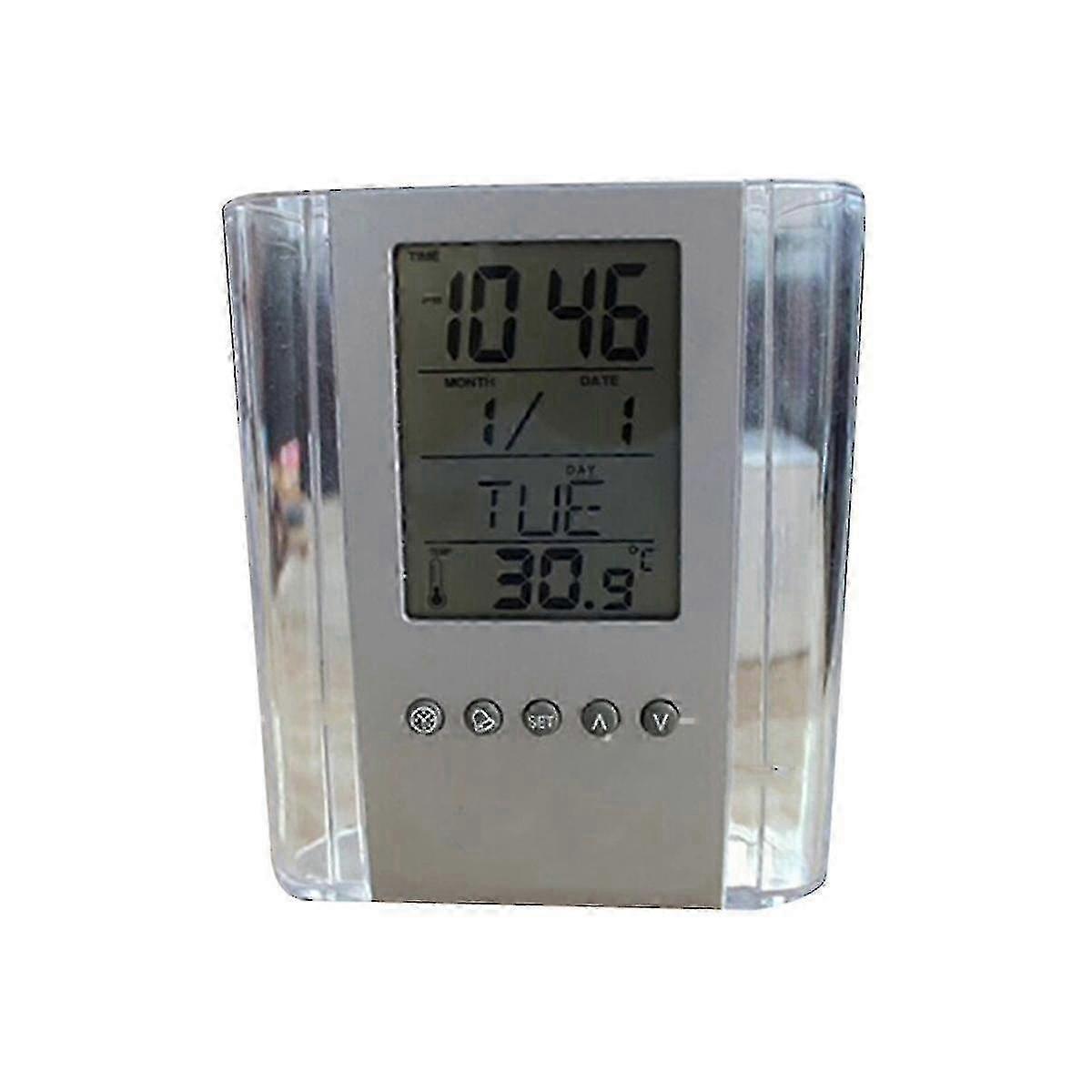 Perpetual Calendar Pen Clock Electronic Cylinder Alarm Clock