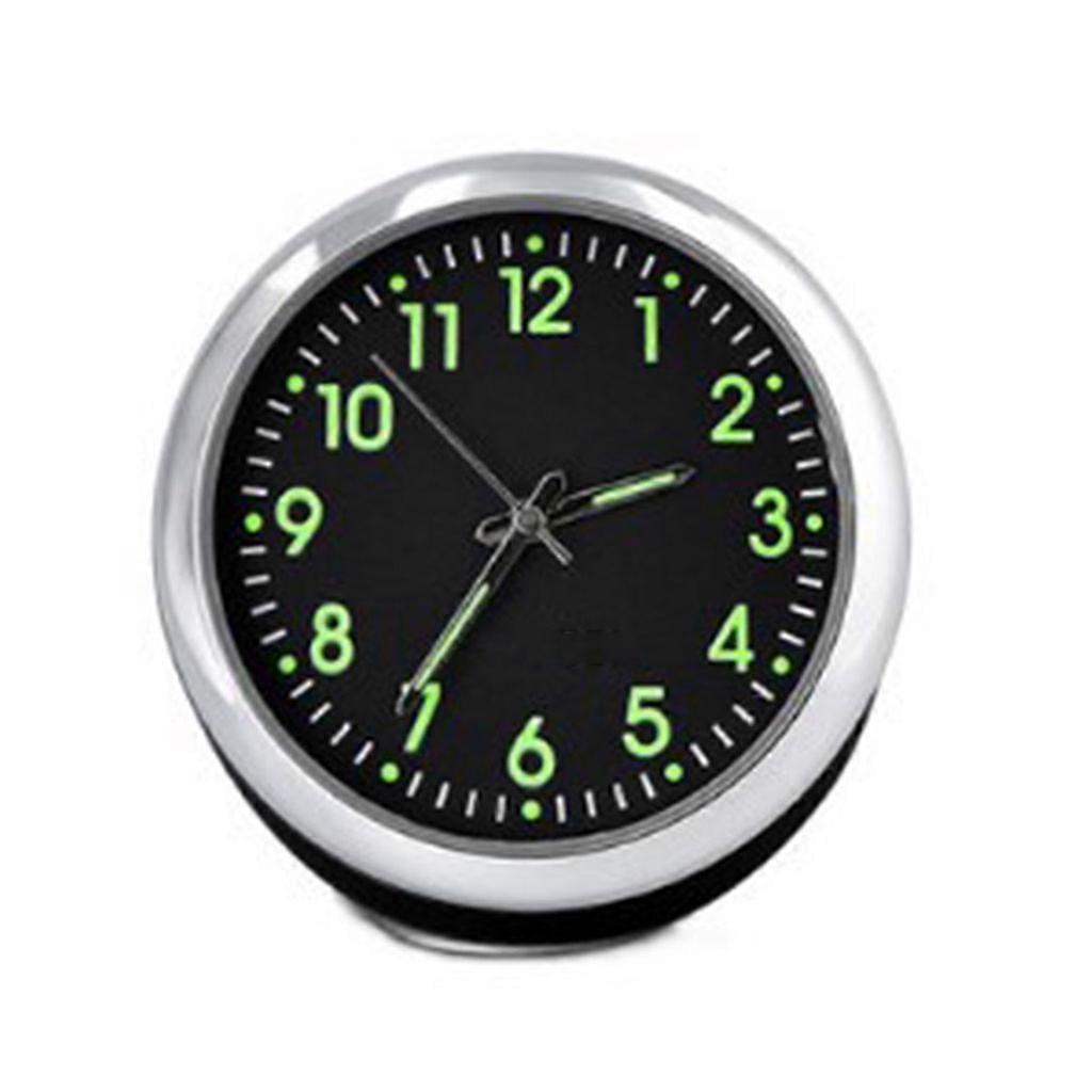 Mini Luminous Car Quartz Clock Portable Digital Clock Universal Pocket Stick-on Watch for Car Boat Bike Home Timing Tool