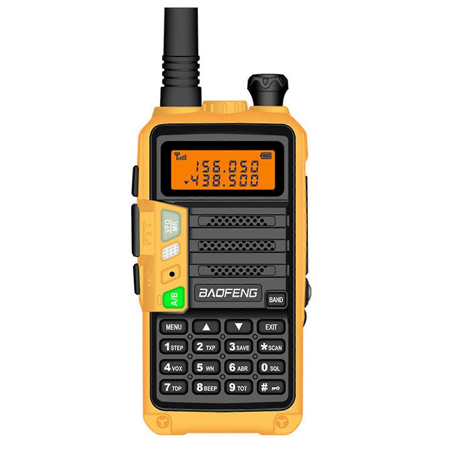 BF-S9Plus جهاز اتصال لاسلكي للرياضات عبر البلاد تردد قابل للتعديل 136-174 400-520 ميجاهرتز بطارية ليثيوم خفيفة الوزن أصفر