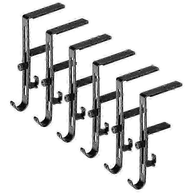 6 soportes para calcetines de Navidad - Ganchos metálicos ajustables para colgar guirnaldas