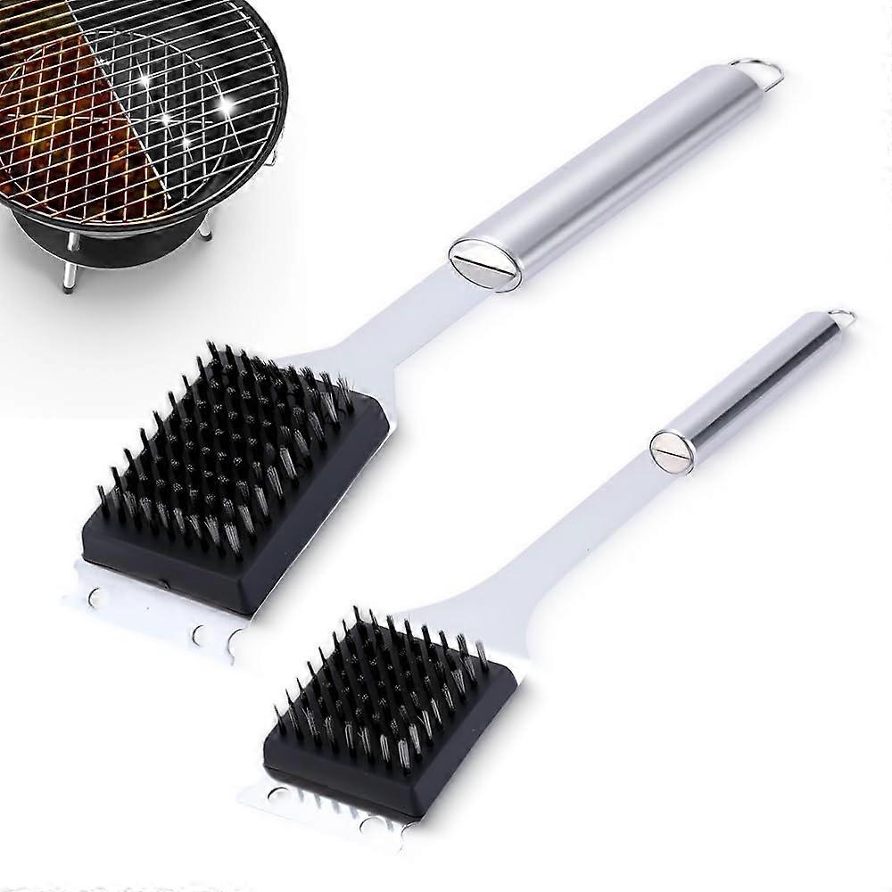 Grill Brush Stainless Steel, Wire Brush Professional Grill, Grill Cleaning Brush (2 Pieces)