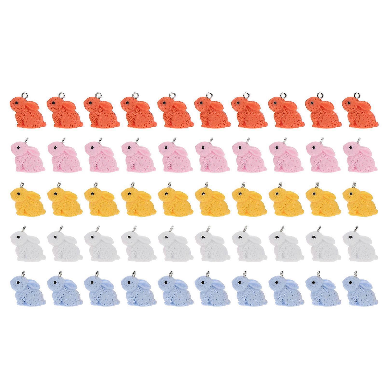 Resin Rabbit Pendants for Crafts, Attractive Additions to Jewelry Projects