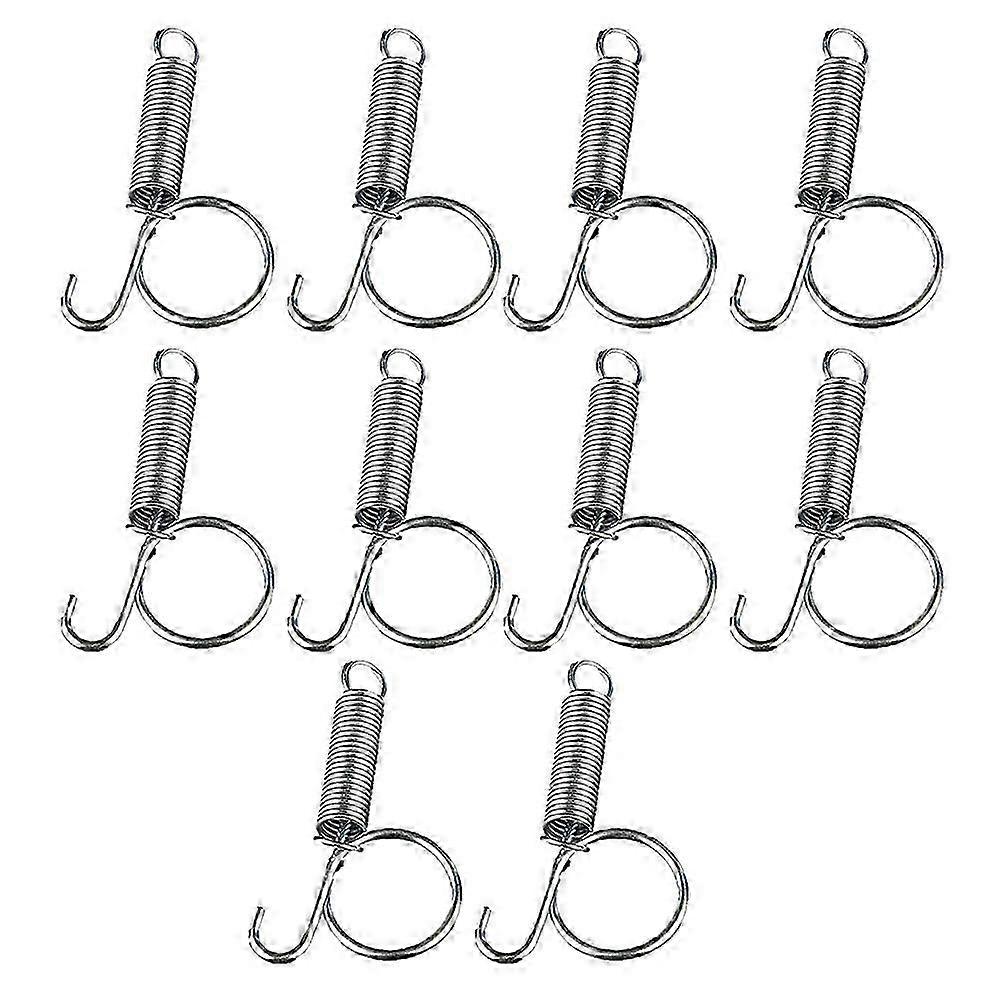 10 PCS Multipurpose Tool Pet Leash Flag Pole Holder Bird Cage Door Hook Wire Tension Spring