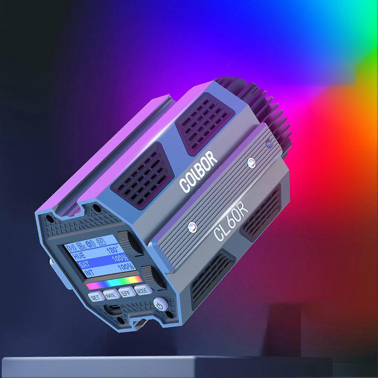 נייד RGB וידאו אור 60W COB צילום אור 2700K-6500K ניתן לעמעום CRI ≥97 עם מסך LCD