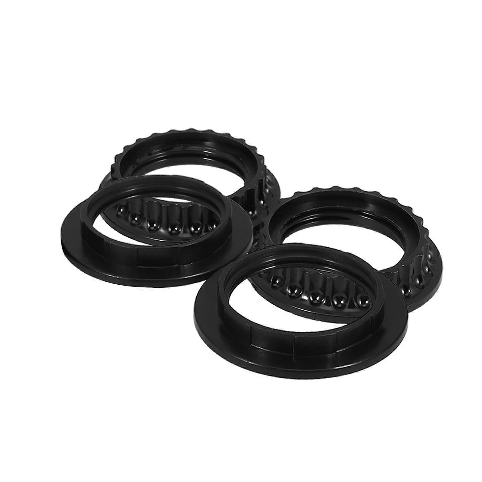 4pcs Black Lamp Shade Holder Rings E27 E26 Light Socket Adapter for Ceiling Lights Floor Lamps and Table Lamps