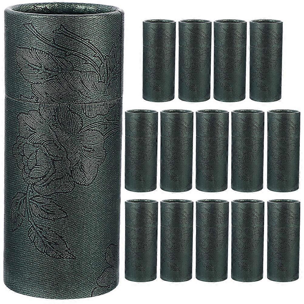 15 قطعة من زجاجة الزيت العطري صندوق التعبئة والتغليف مربع مع غطاء أوراق الشاي ورقة جرة جرة أنبوب التخزين